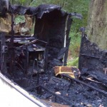 wohnwagen ausgebrannt